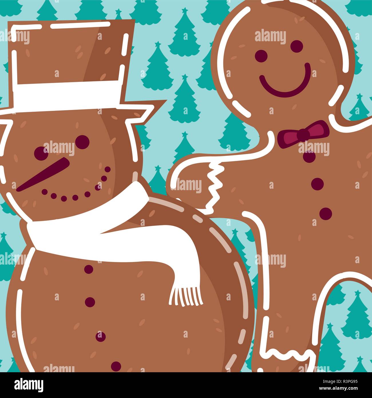 Toy gingerbread christmas cookies Stock Vector Images - Alamy