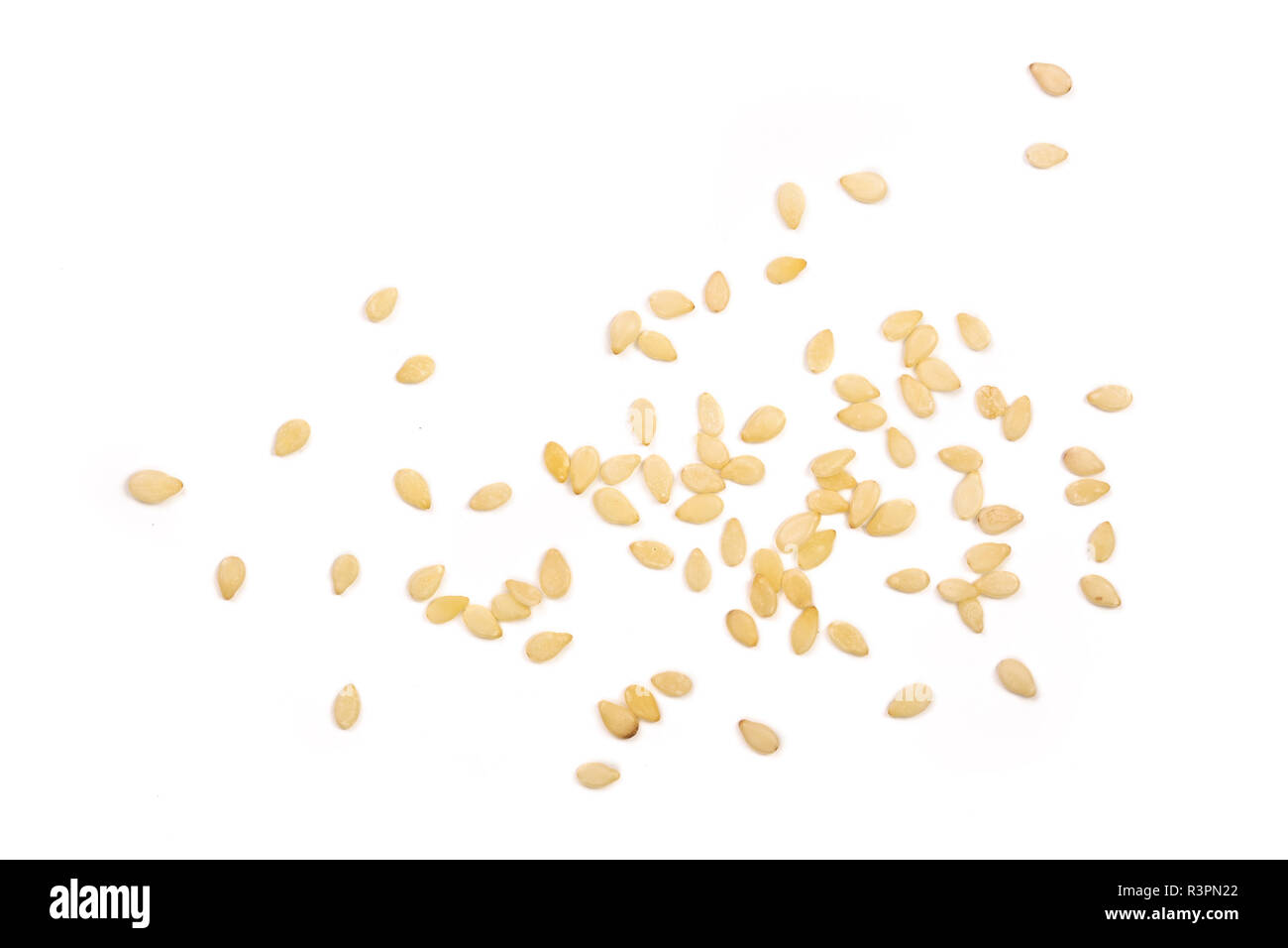 Sesame seeds isolated on white background top view Stock Photo