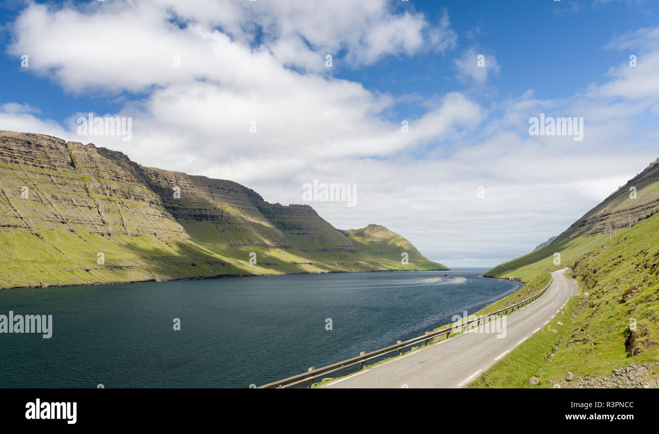 The Island Vidoy, in the background the island of Bordoy. Faroe Islands, Denmark Stock Photo