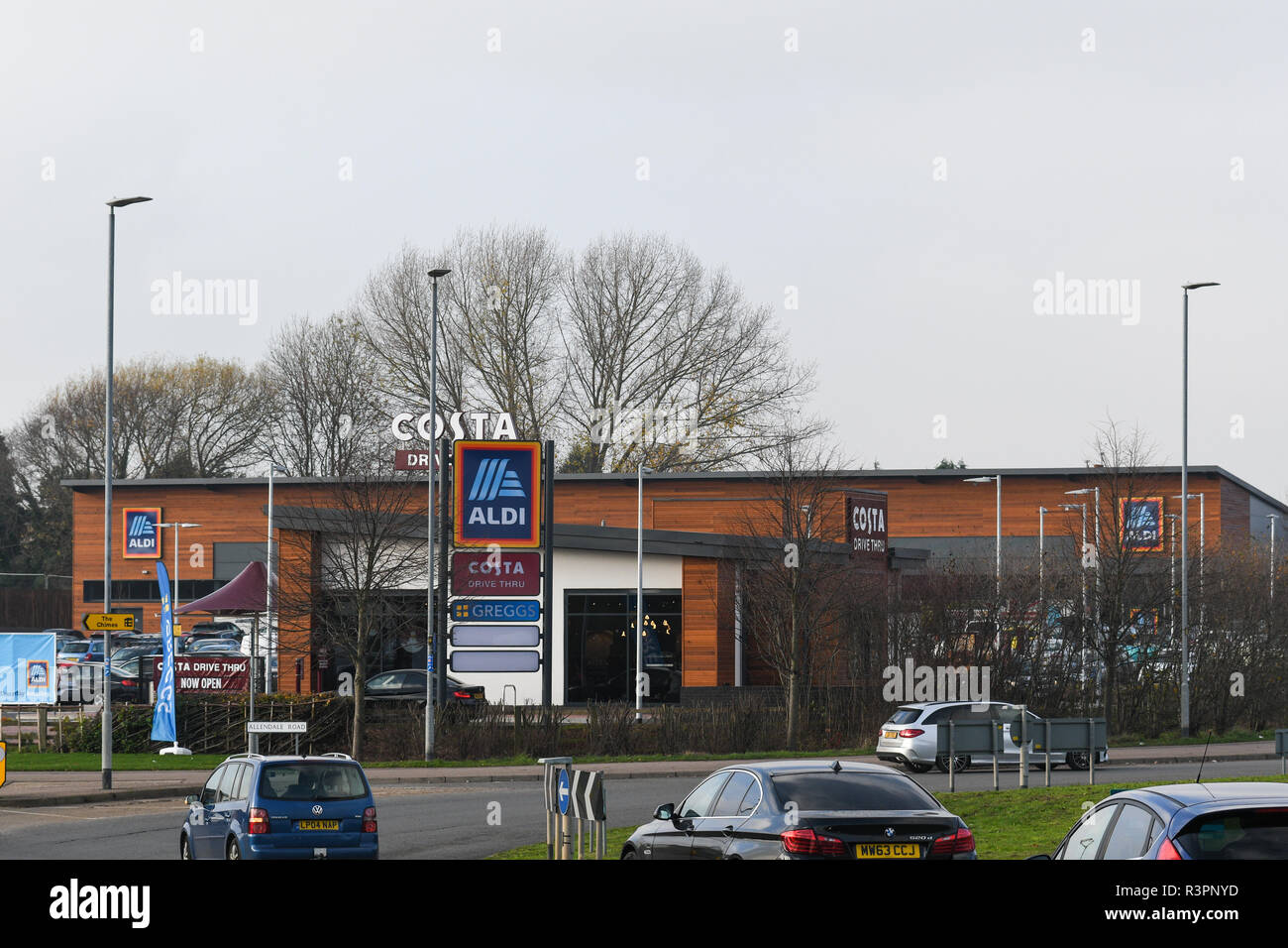 new aldi supermarket in loughborough Stock Photo