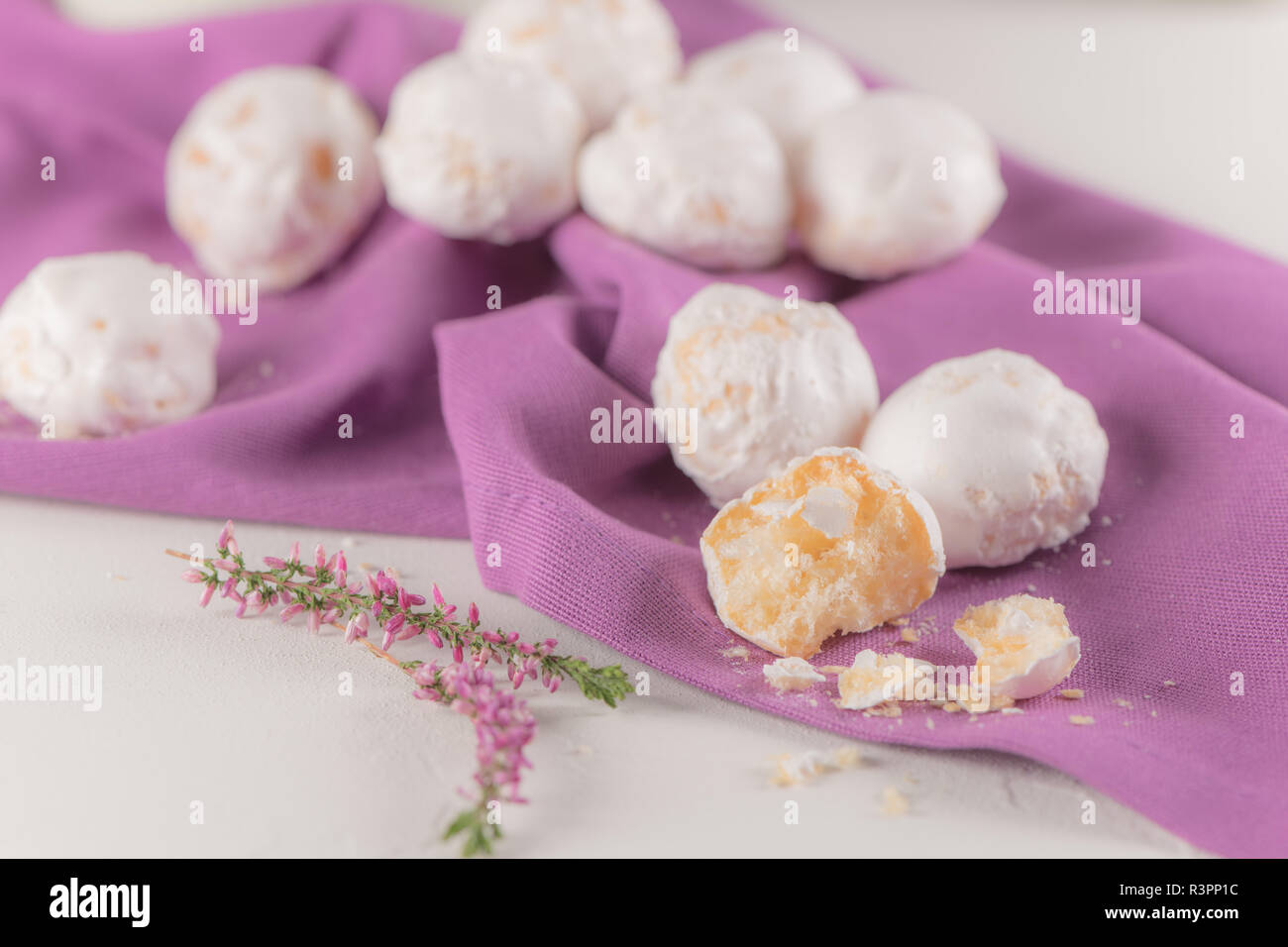 Traditional portuguese sweets beijinhos, regional sweet from Pombal,  Portugal Stock Photo - Alamy