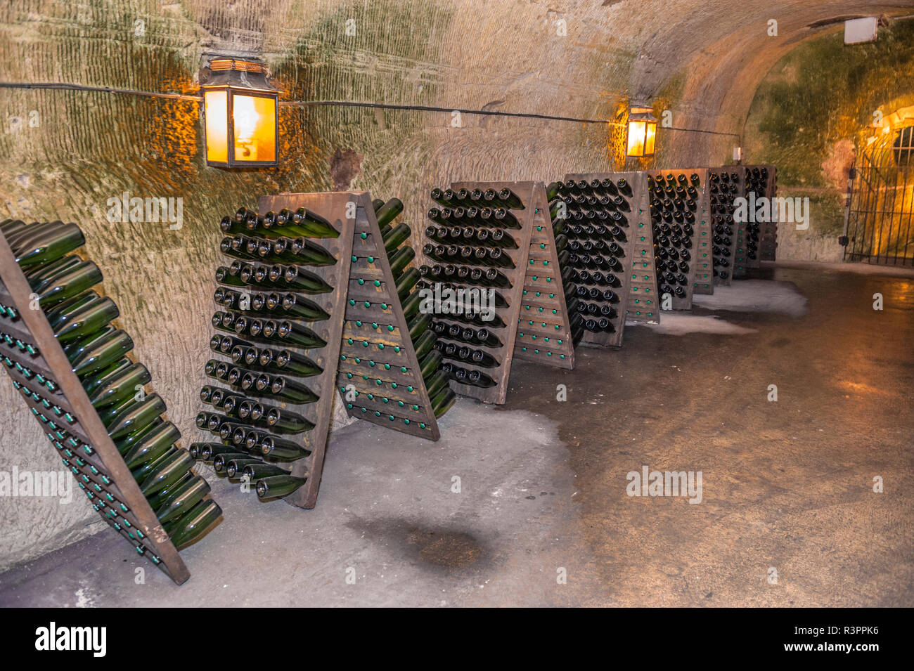 Wine cellar, Champagne Mercier winery, Epernay, France Stock Photo Alamy