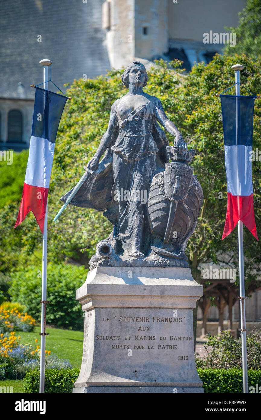 Souvenir Francais sculpture, Honfleur, Normandy, France Stock Photo