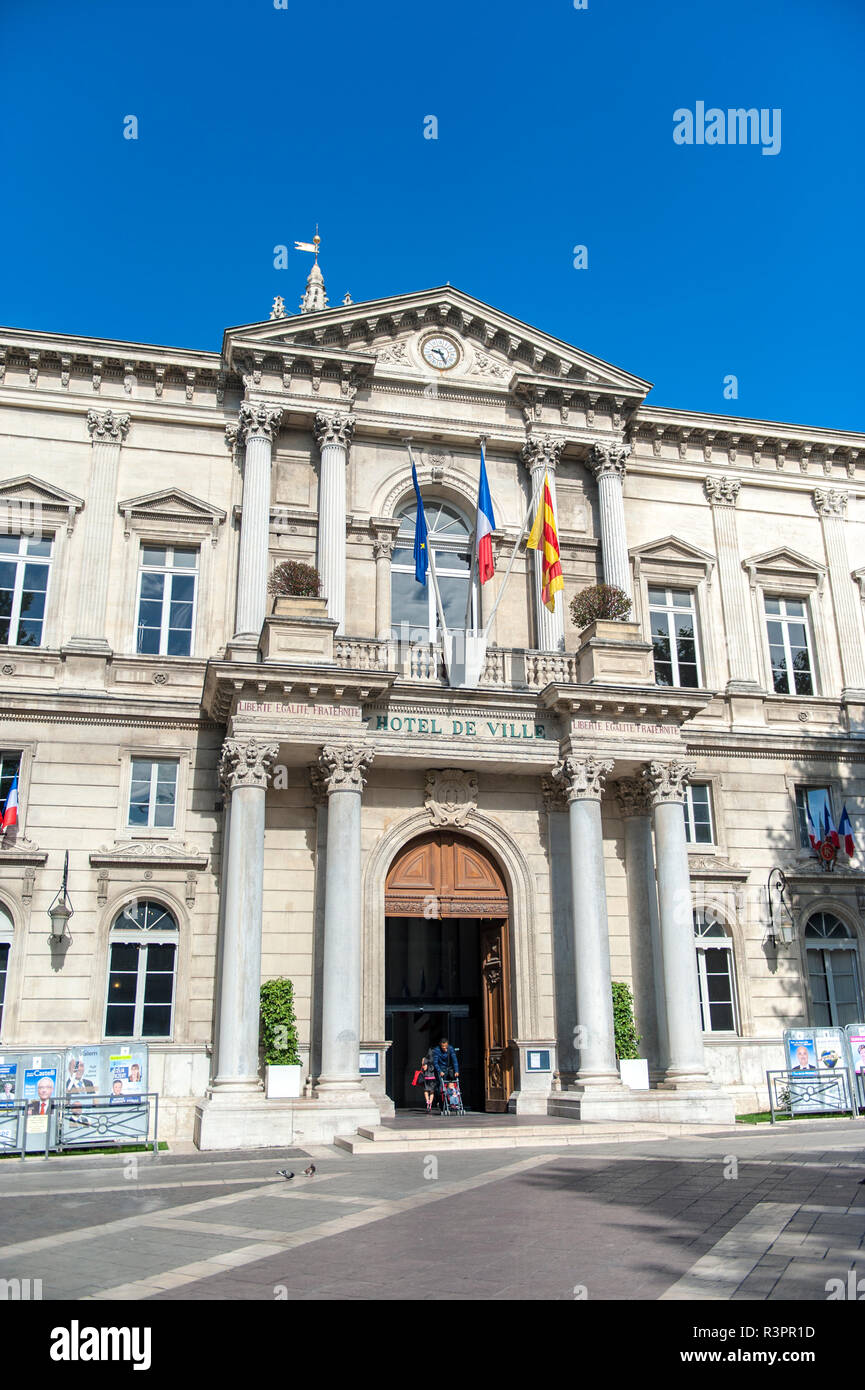 Town Hall, Avignon, Provence, France Stock Photo