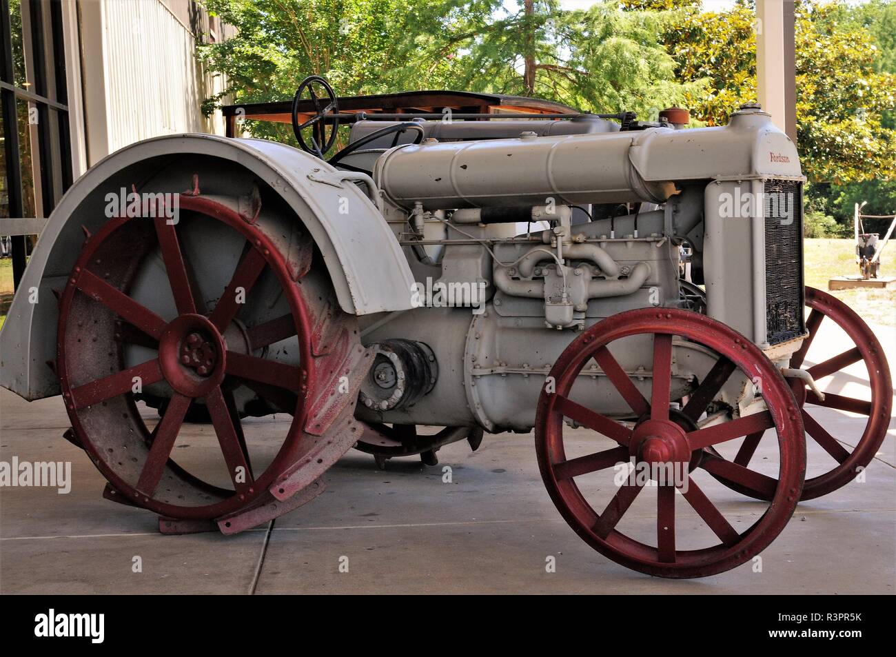 Old Fordson tractor with steel wheels Stock Photo