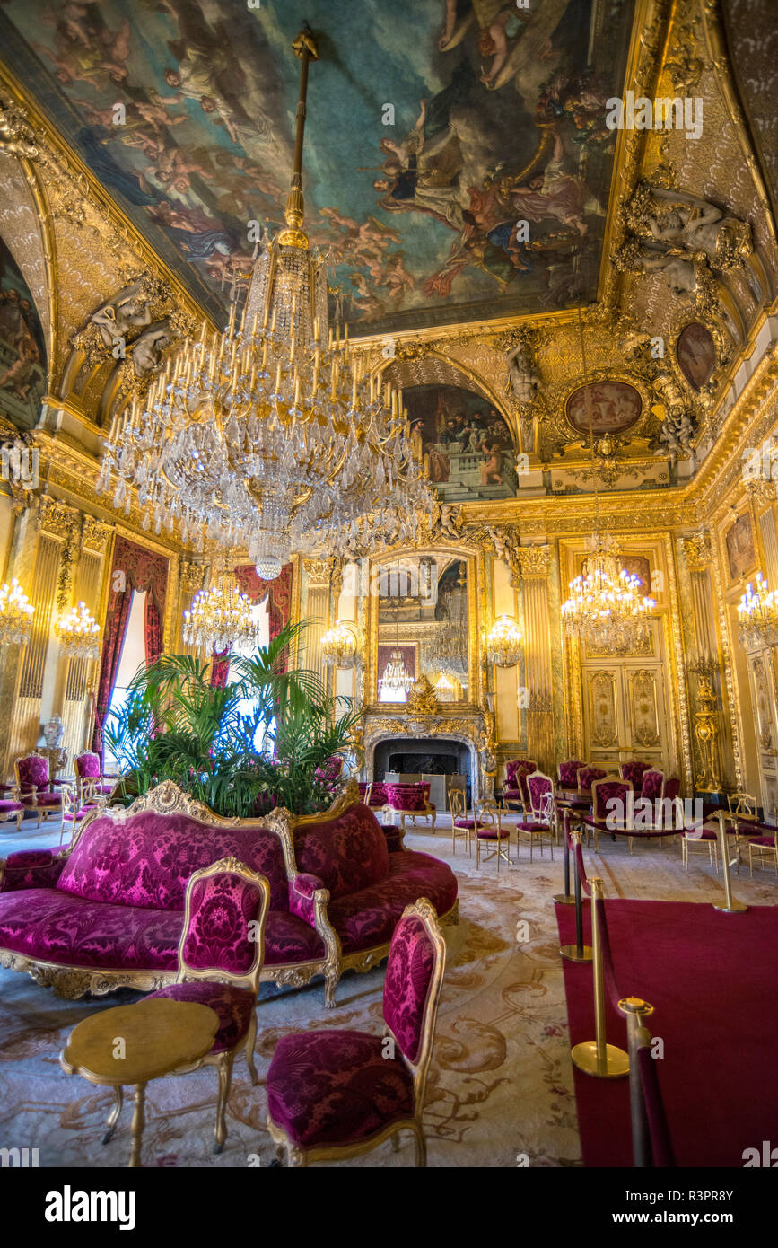 Napoleon's apartments, Louvre, Paris, France Stock Photo Alamy