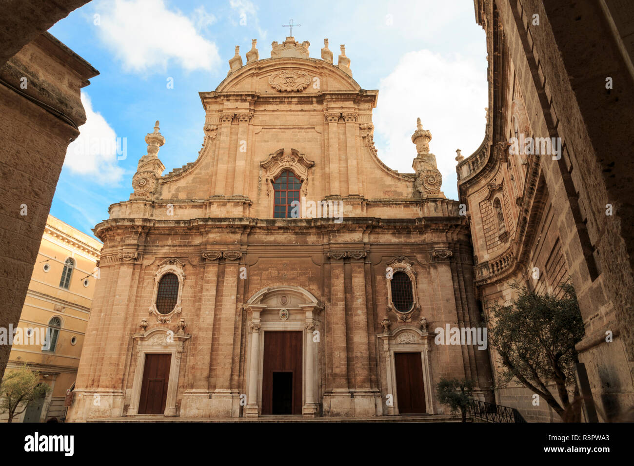 Italy, Bari, Apulia, Monopoli. Roman Catholic Cathedral, the Basilica of the Madonna della Madia or Santa Maria della Madia. Stock Photo