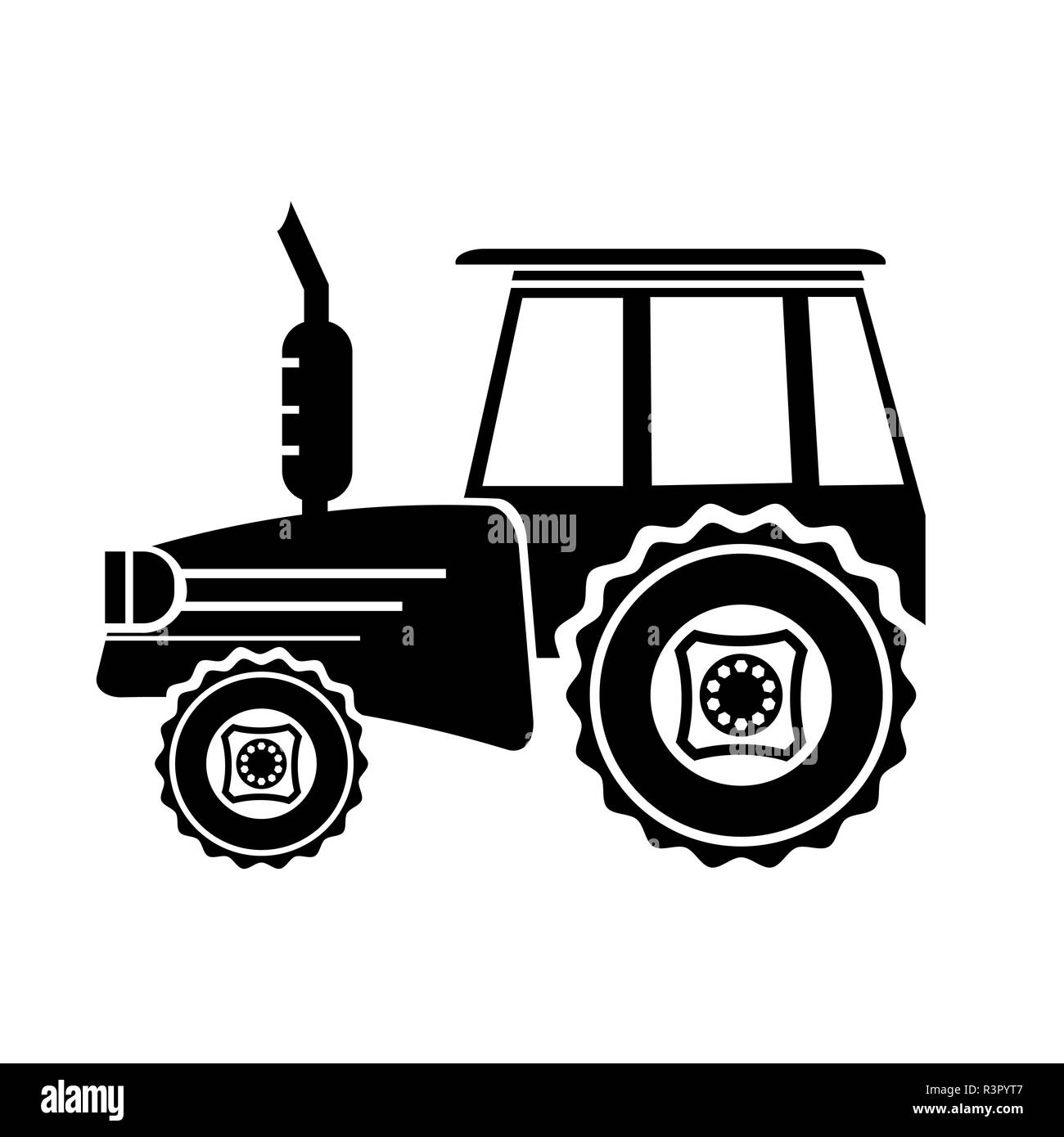 Tractor Icon Stock Photo