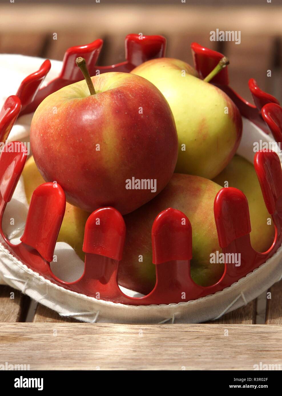 organic apples Stock Photo