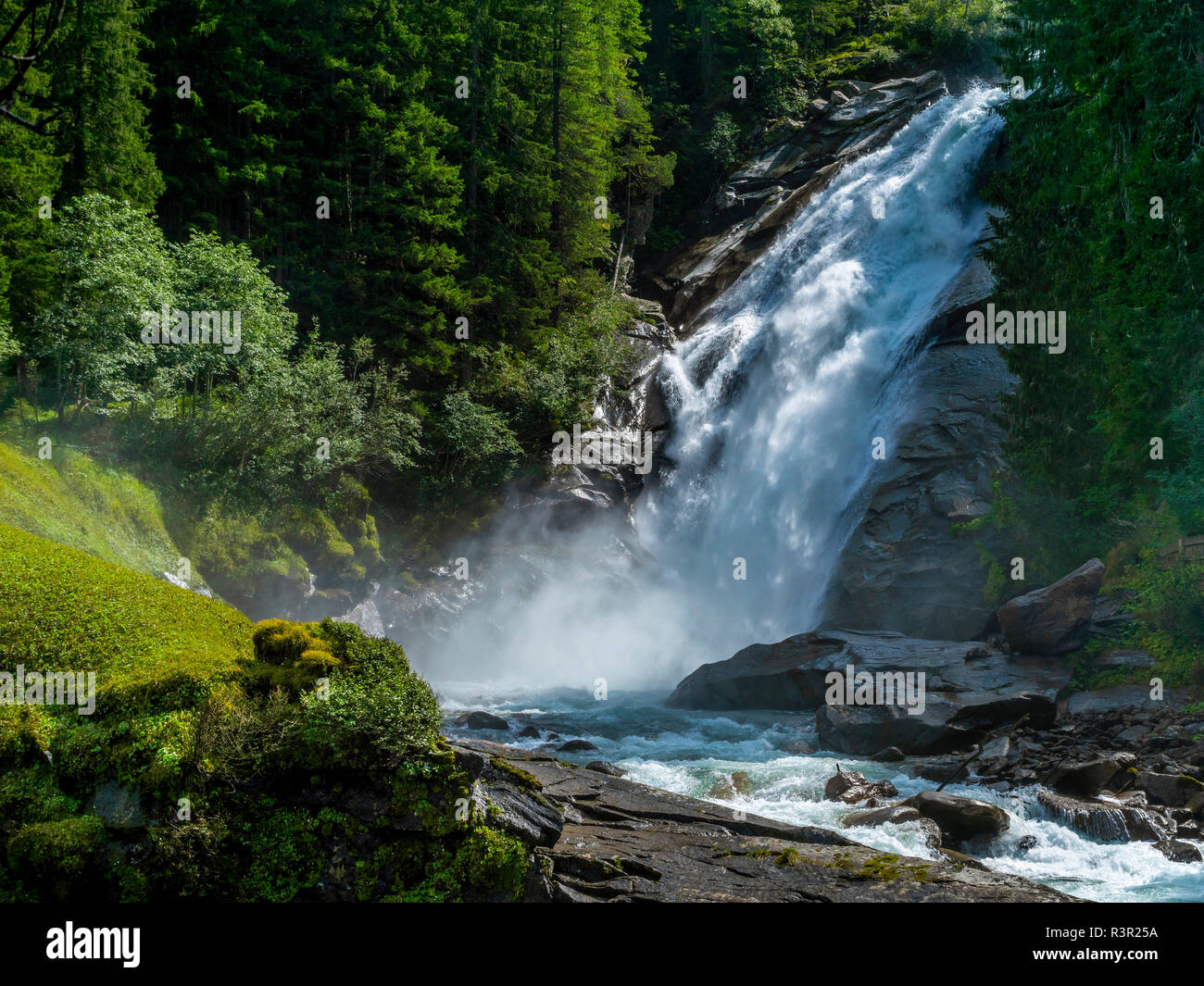 Krimmler Falls, Hohe Tauern National Park, Salzburger Land, Austria, Europe Stock Photo