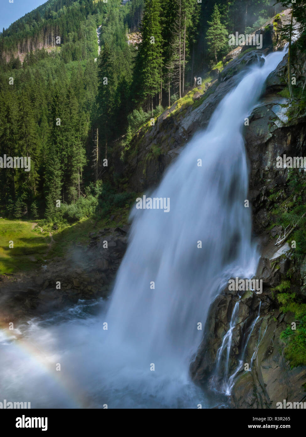 Krimmler Falls, Hohe Tauern National Park, Salzburger Land, Austria, Europe Stock Photo