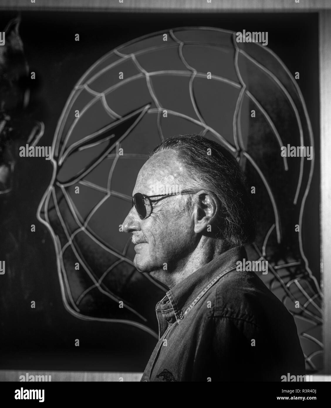 LOS ANGELES, CA - JUNE 6: Comic book illustrator and creator Stan Lee in Los Angeles, California on June 6, 1996. Stock Photo