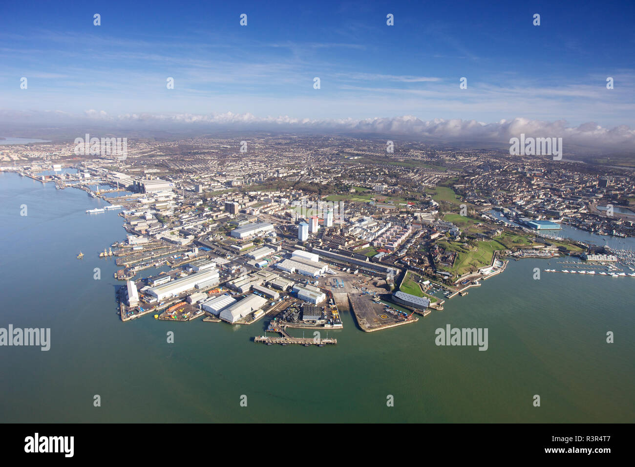 Aerial view of Devonport, Plymouth Stock Photo - Alamy