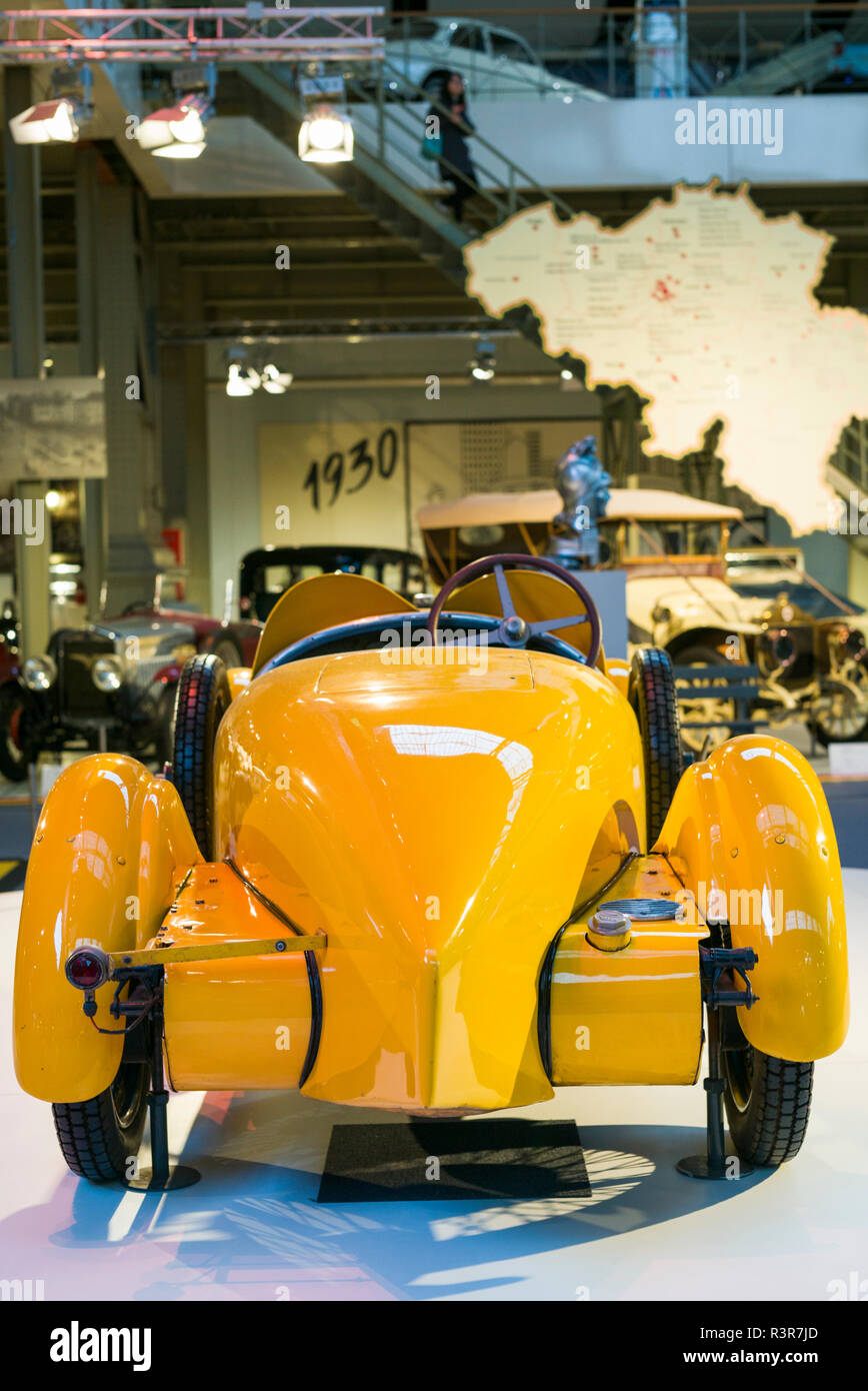 Belgium, Brussels. Autoworld, one of the largest automotive museum in