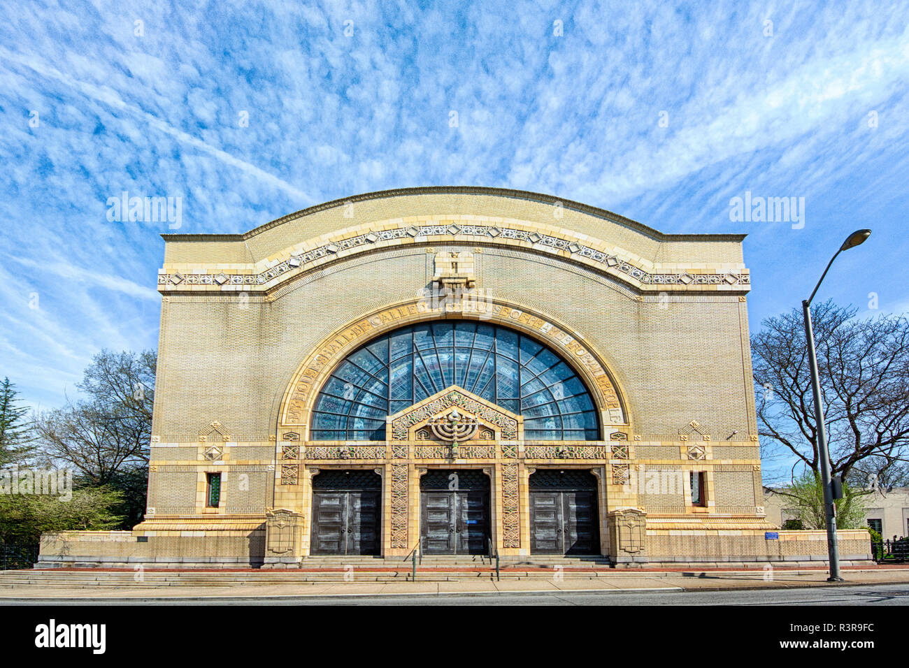 Rodef Shalom Congregation is a National Register of Historic Places landmark in Pittsburgh, Pennsylvania, designed by architect Henry Hornbostel. Stock Photo