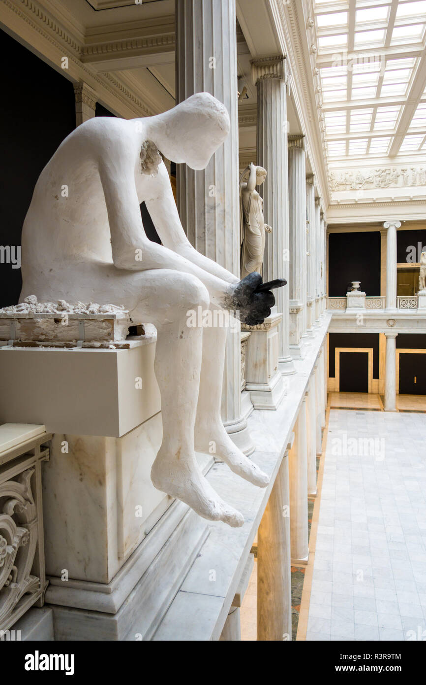 The Hall of Sculpture at the Carnegie Museum, Pittsburgh, PA. Stock Photo