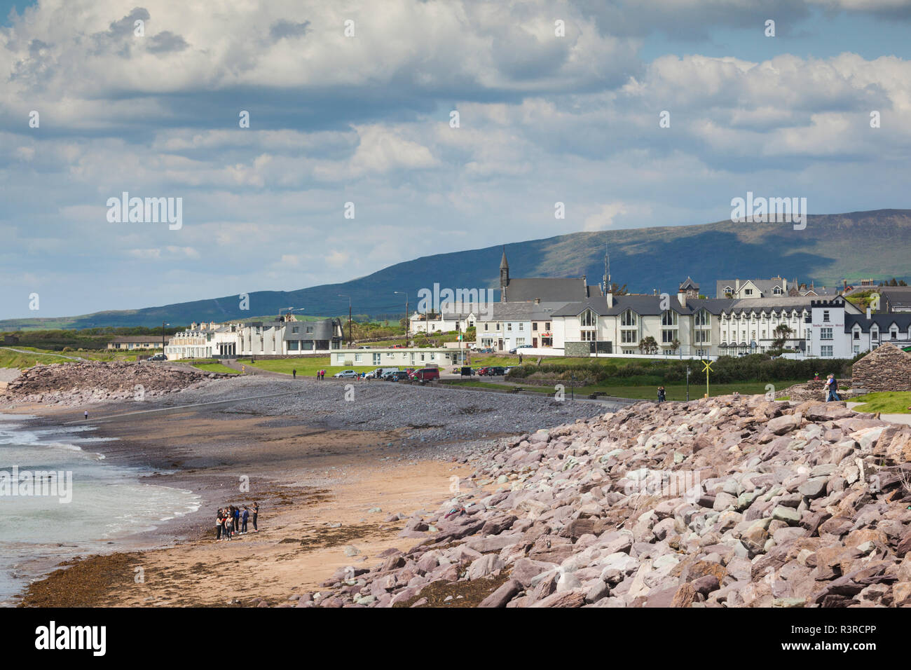 Ireland, County Kerry, Ring of Kerry, Waterville, coastal town view