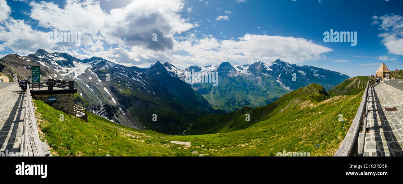 Austria, Hohe Tauern, Grossglockner High Alpine Road, view on Grossglockner Stock Photo