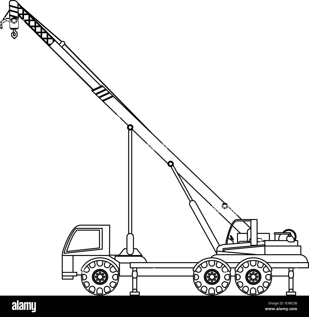 Bucket crane truck Black and White Stock Photos &amp; Images - Alamy