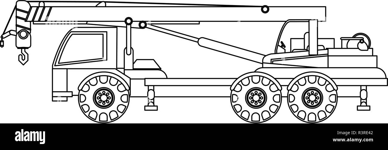 Bucket crane truck Black and White Stock Photos &amp; Images - Alamy