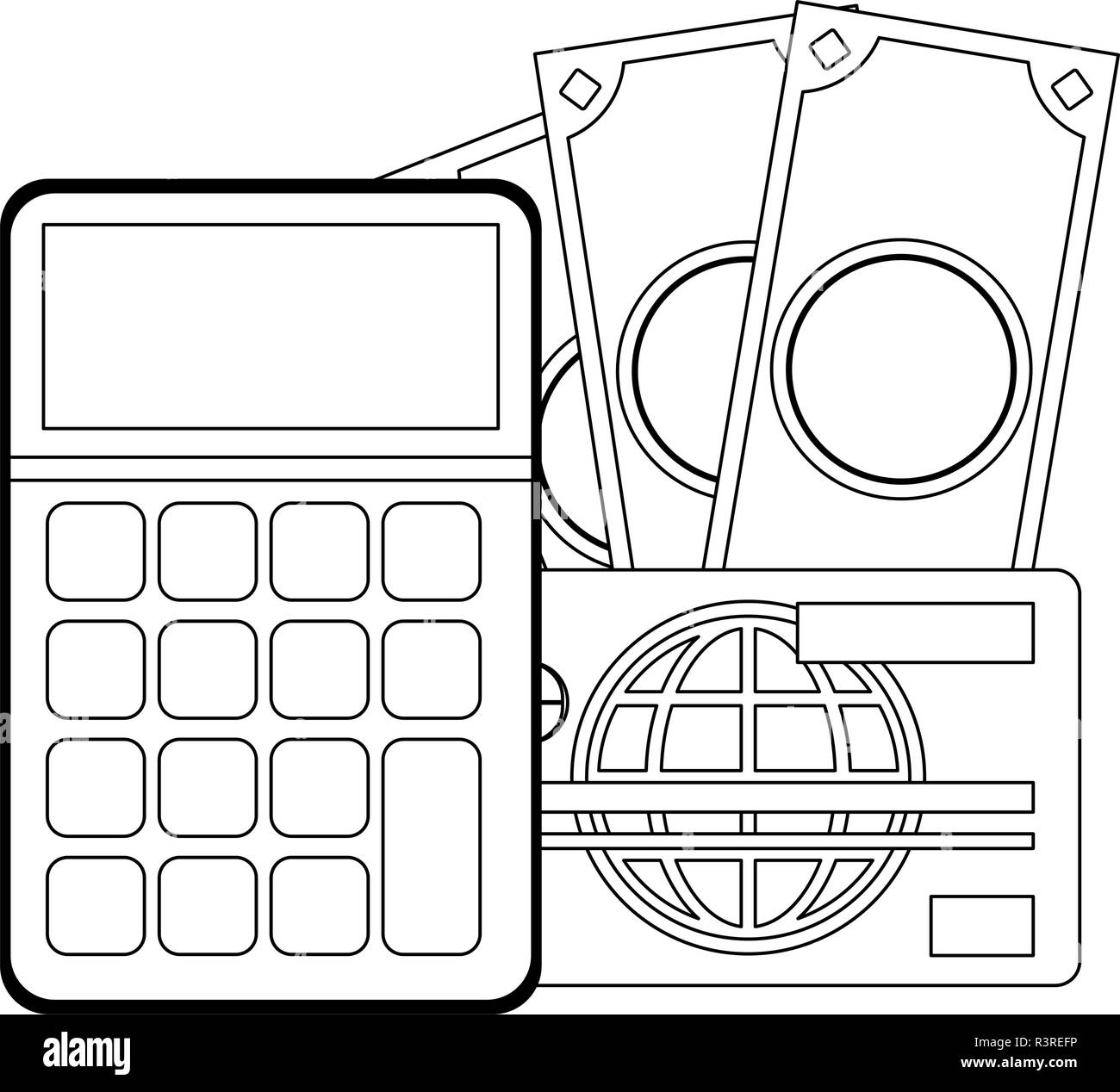 Online calculator Black and White Stock Photos & Images - Alamy