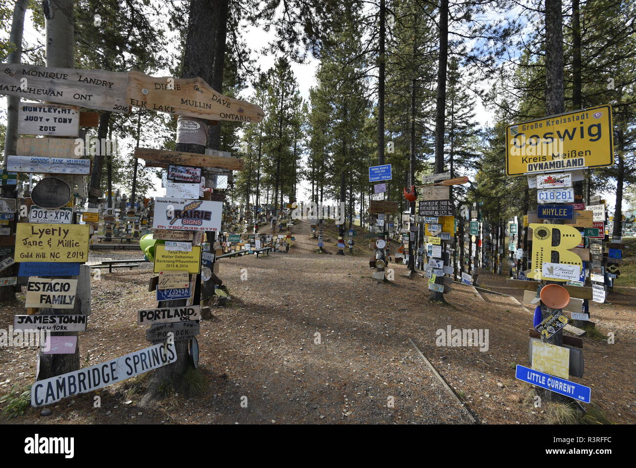Watson Lake, Signpost Forest, Yukon, Canada Stock Photo Alamy