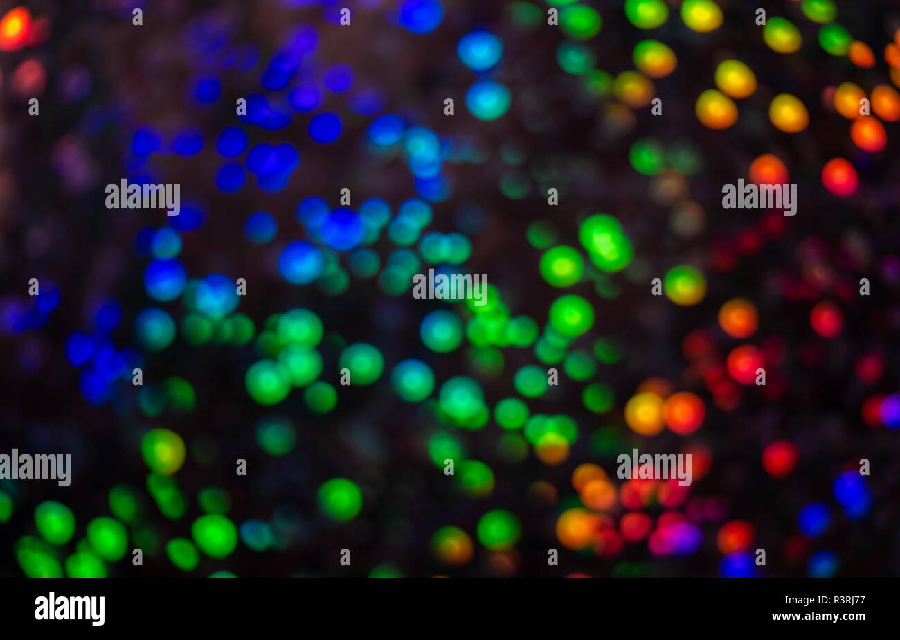 Mulicoloured contrasting sequined bokeh effect Stock Photo