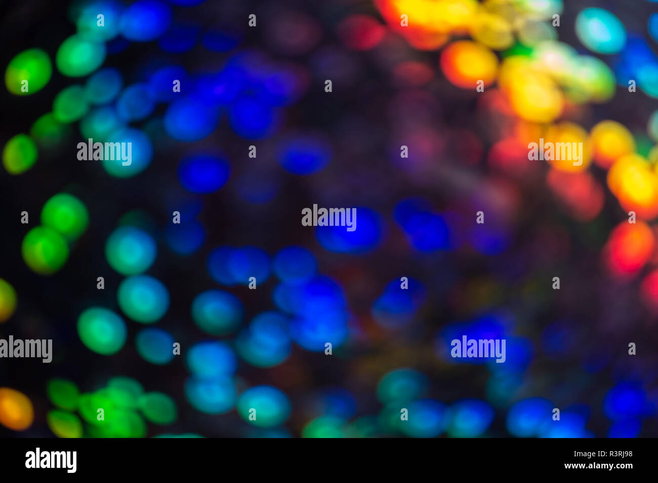 Mulicoloured contrasting sequined bokeh effect Stock Photo