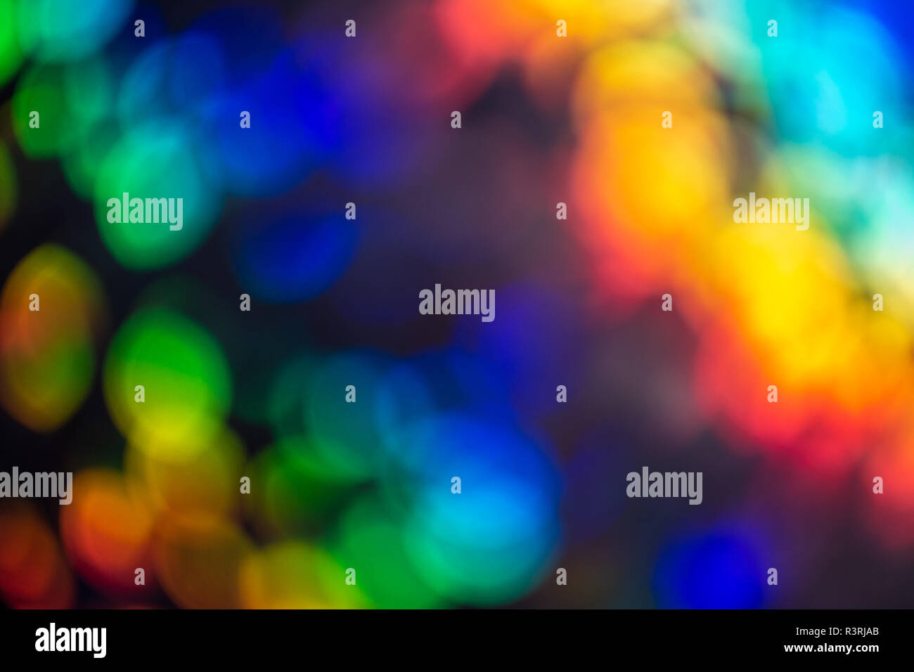Mulicoloured contrasting sequined bokeh effect Stock Photo