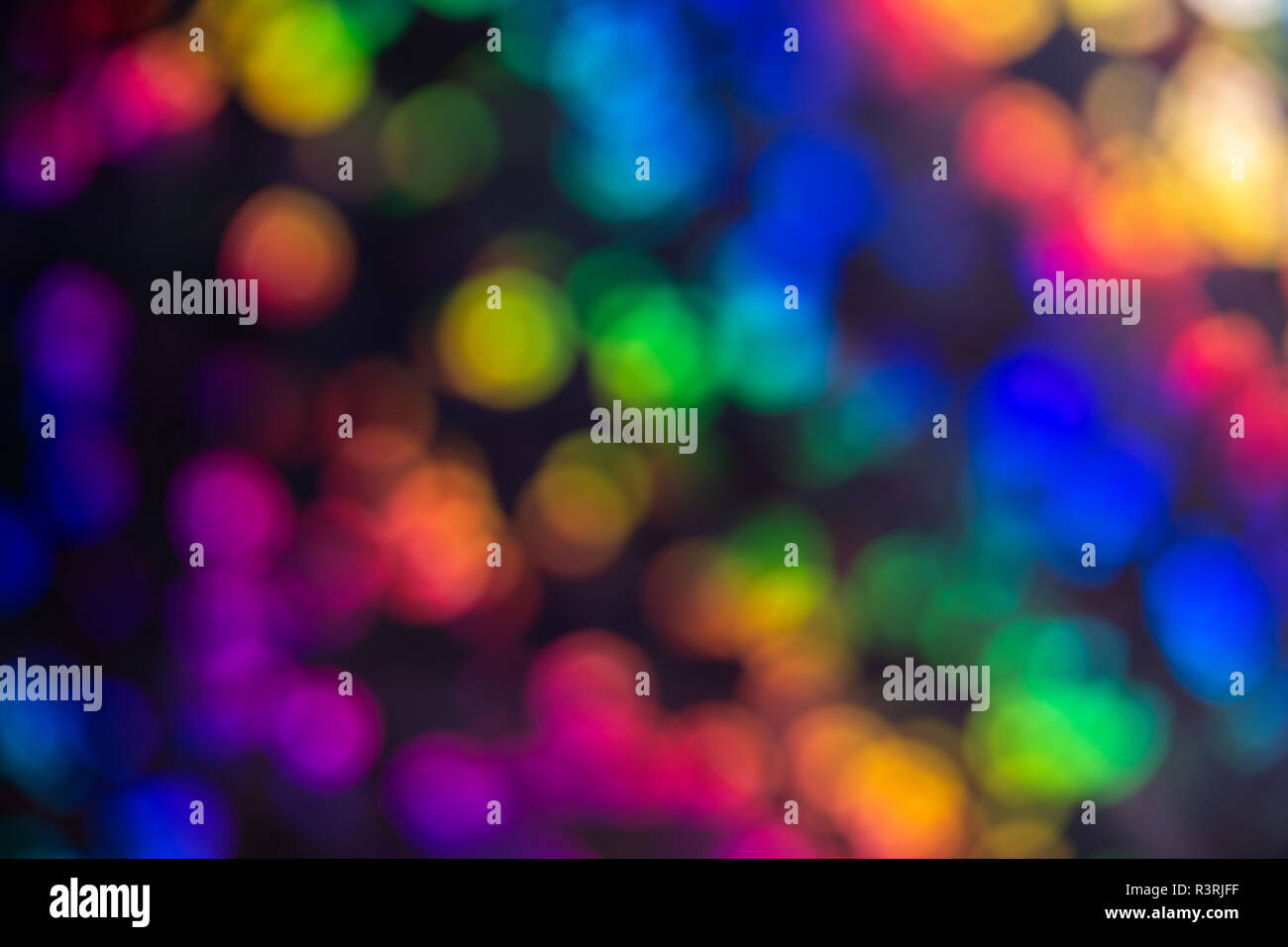Mulicoloured contrasting sequined bokeh effect Stock Photo