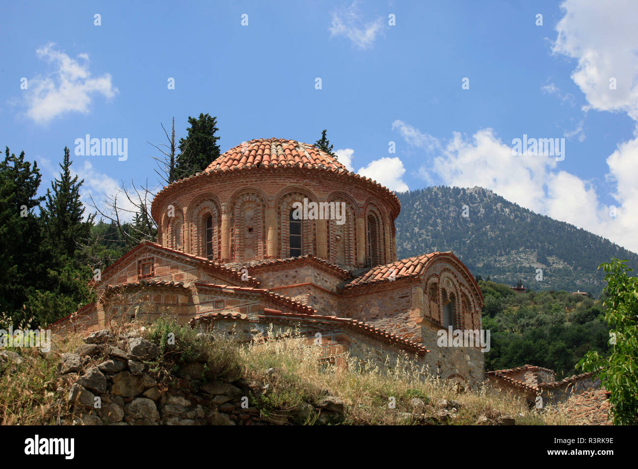 Exterior of Afendiko church, Mystra (Archaeological Site of Mystras, UNESCO  World Heritage List, 1989 Stock Photo - Alamy