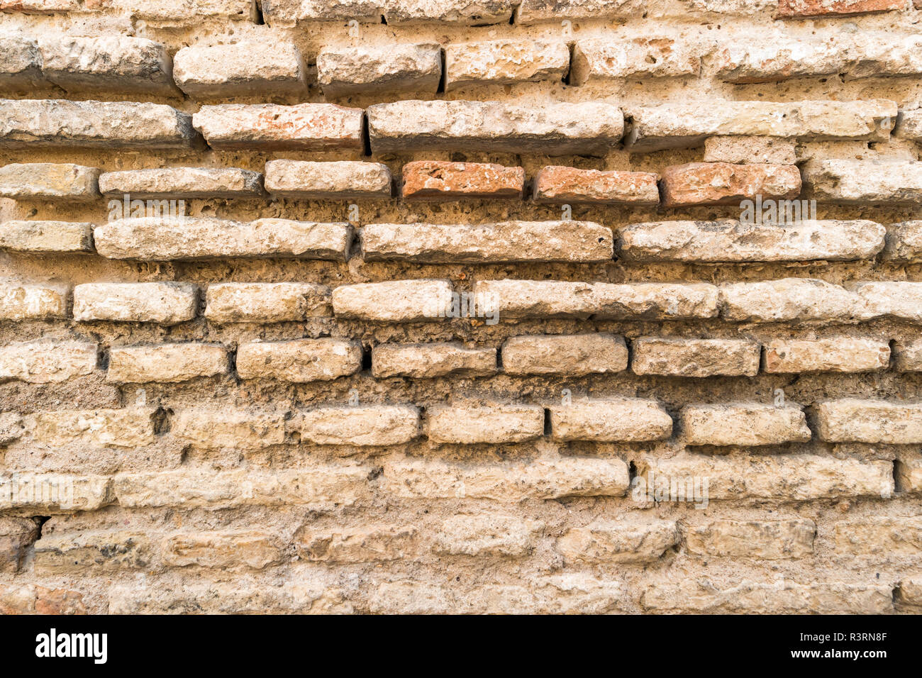 Weathered stained old brick wall background Stock Photo - Alamy
