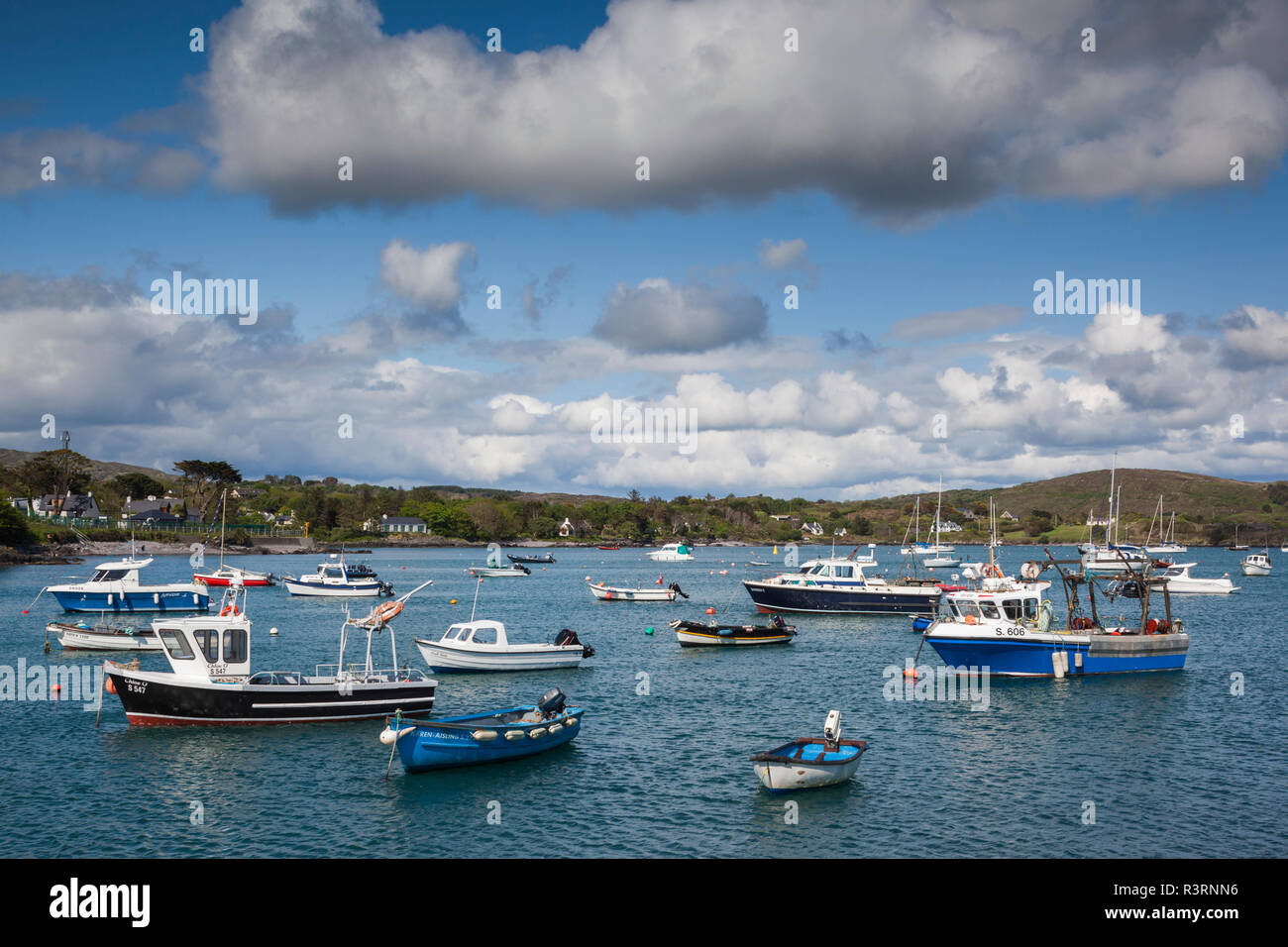 Ireland, County Cork, Mizzen Head Peninsula, Schull, harbor view Stock