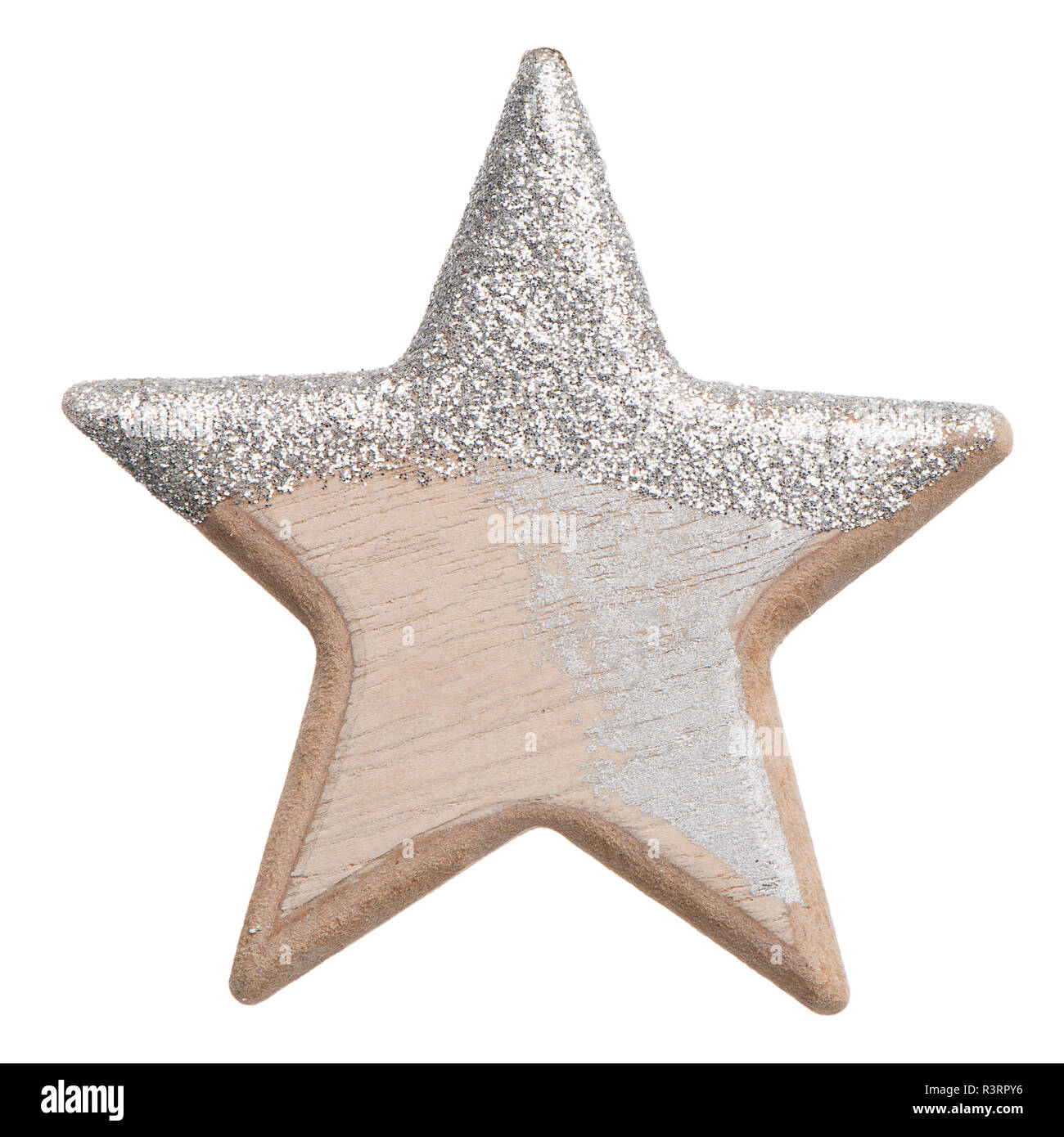 Christmas star made of wood isolated on white background Stock Photo ...