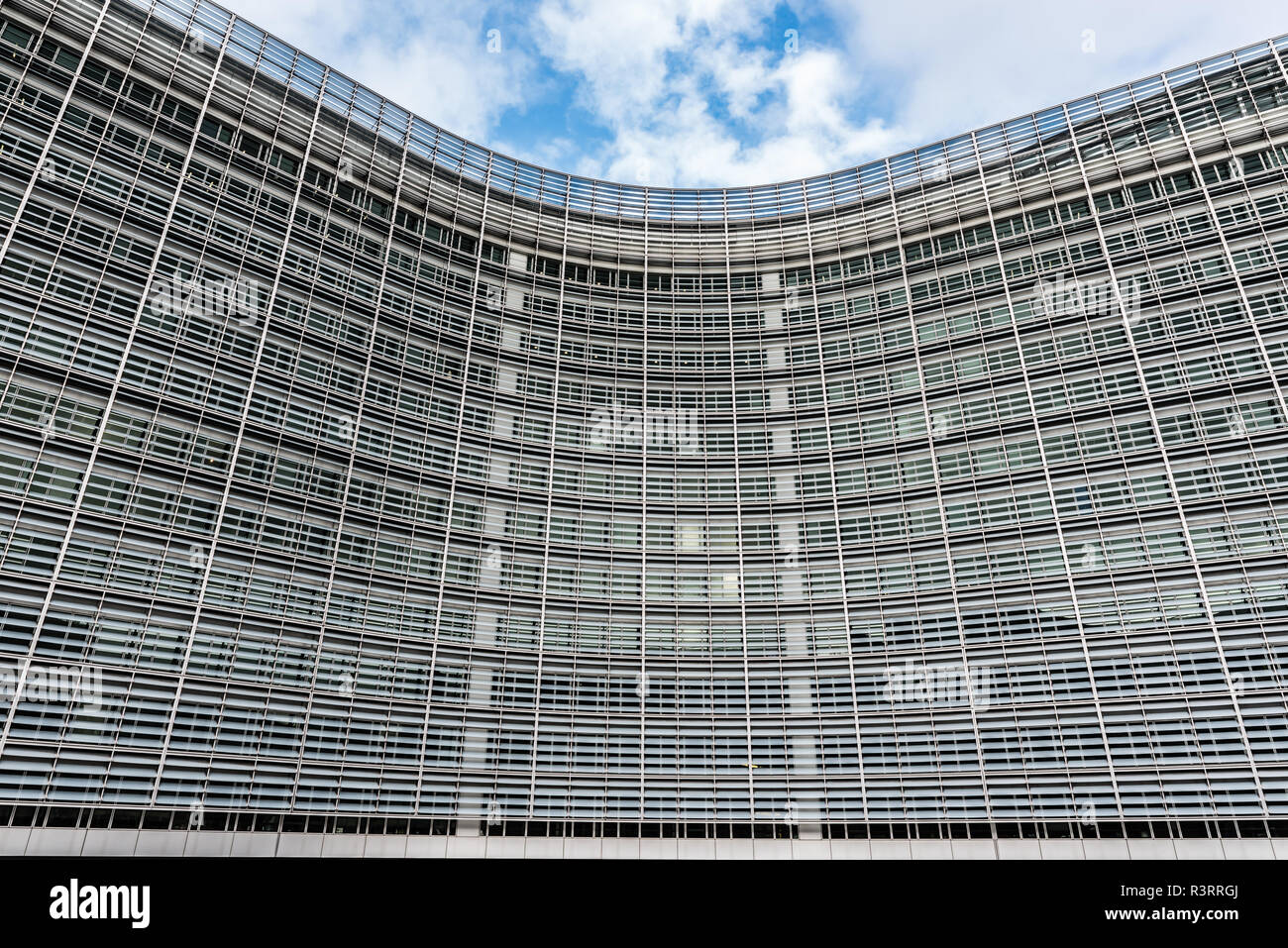 Abstract view of the Berlaymont building of the European Commission in the European Quarter in Brussels, Belgium Stock Photo