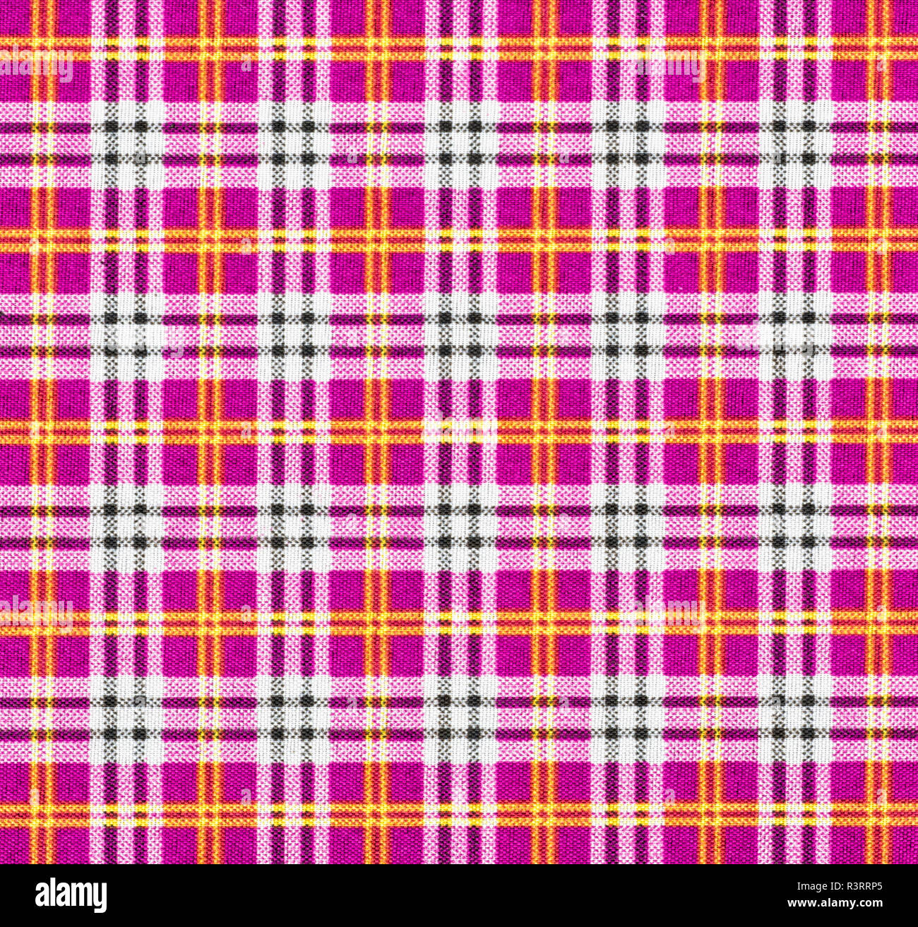 fabric with check pattern in shades of pink Stock Photo