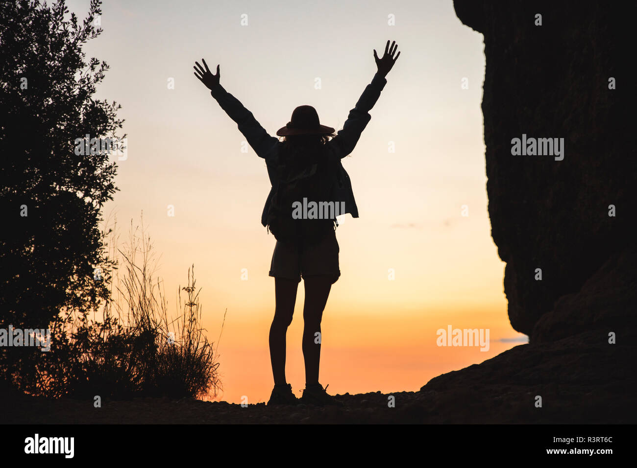 Woman hold hand rear view hi-res stock photography and images - Alamy