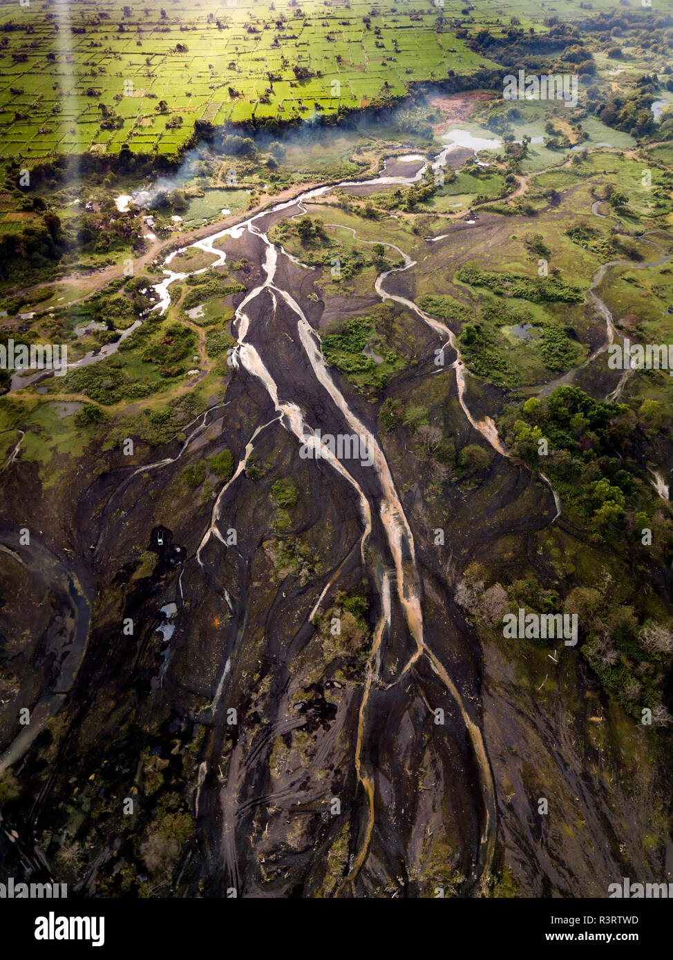 Indonesia, Bali, Aerial view of river Stock Photo