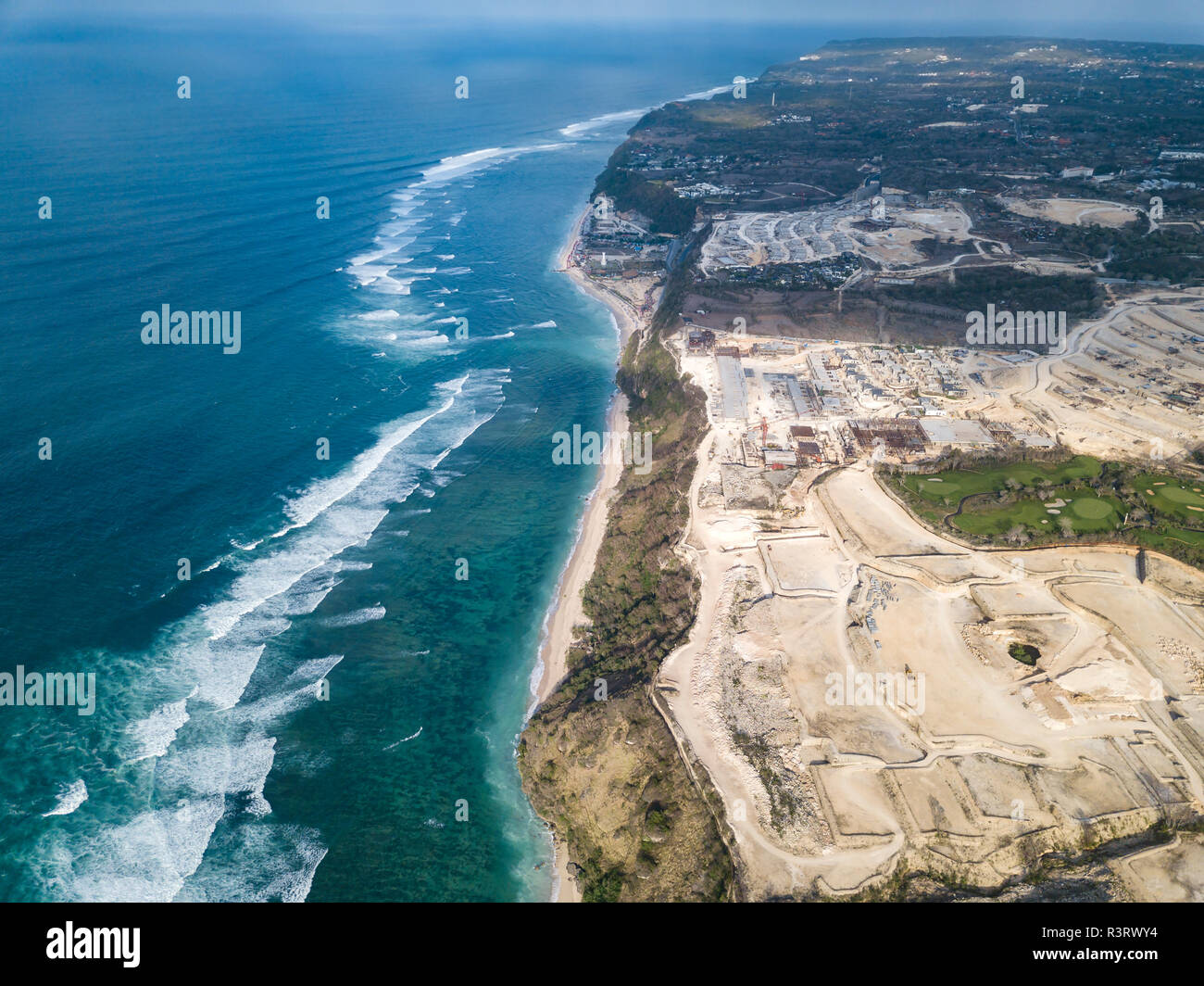Indonesia, Bali, Aerial view of Payung beach Stock Photo