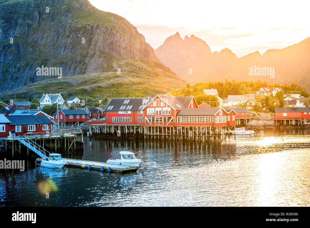 Norway, Lofoten Islands, Moskenesoy, open air museum Stock Photo