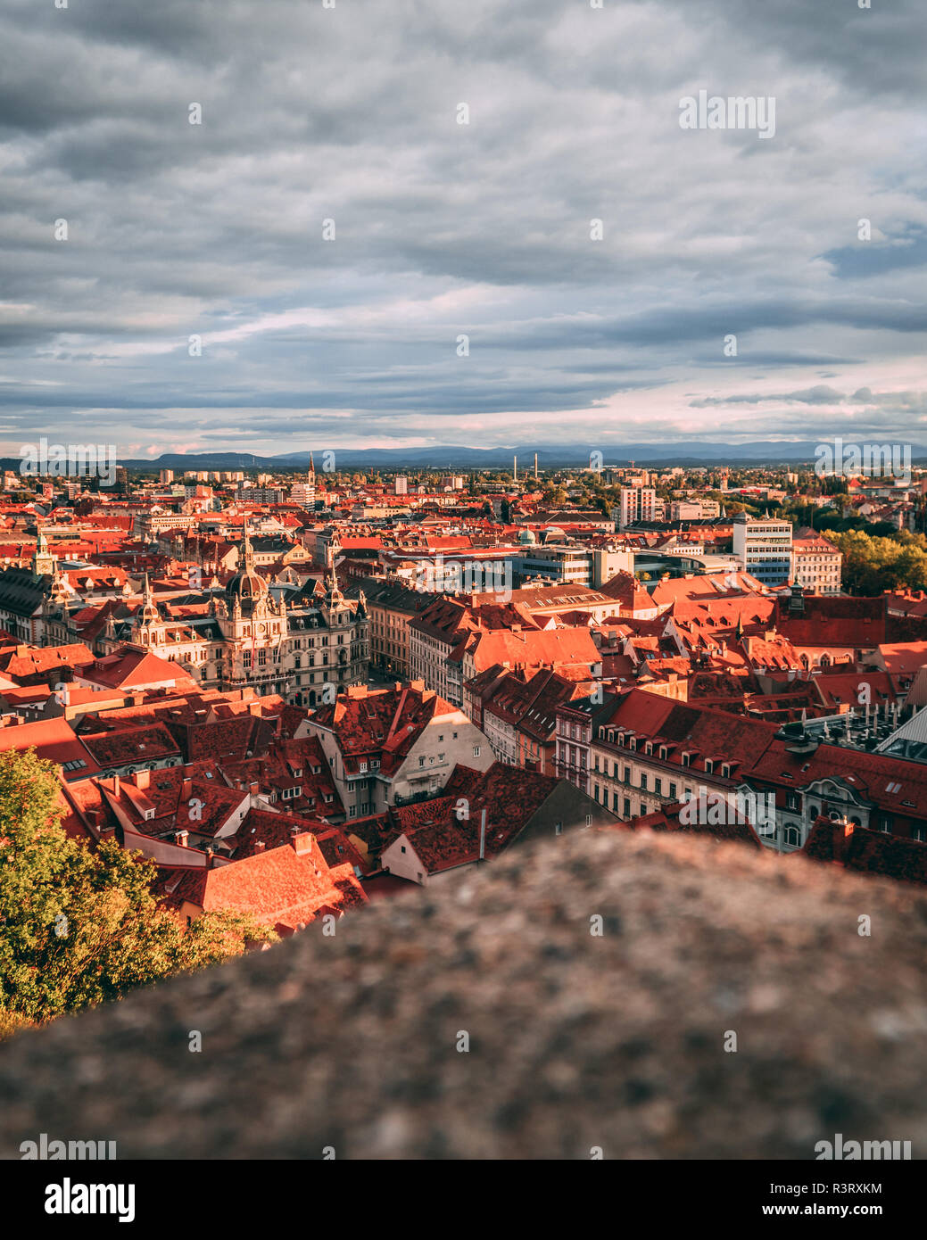 Overview above Graz, Austria Stock Photo - Alamy