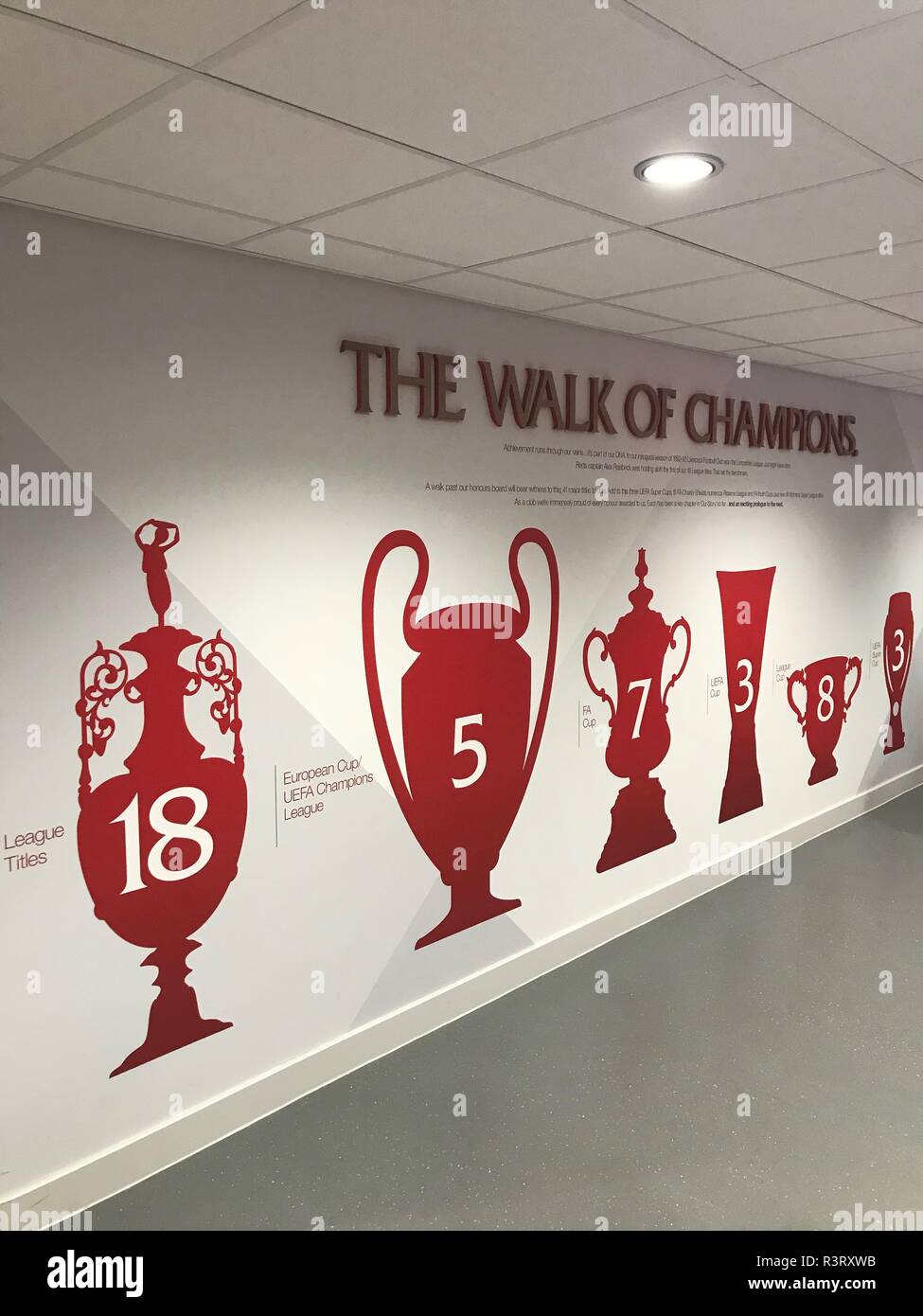Walk of champions in Liverpool, Anfield Stadium Stock Photo - Alamy