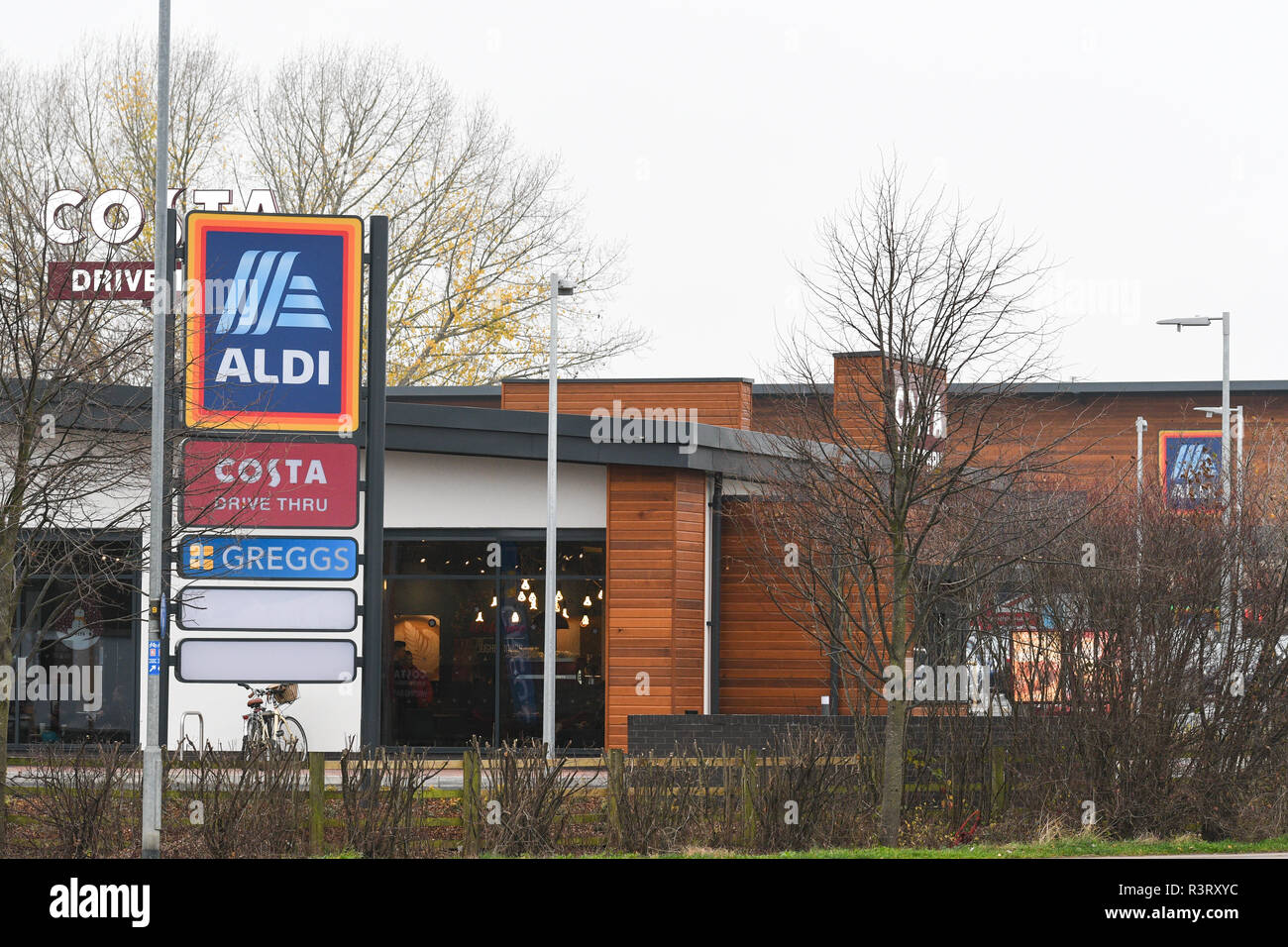new aldi supermarket in loughborough Stock Photo
