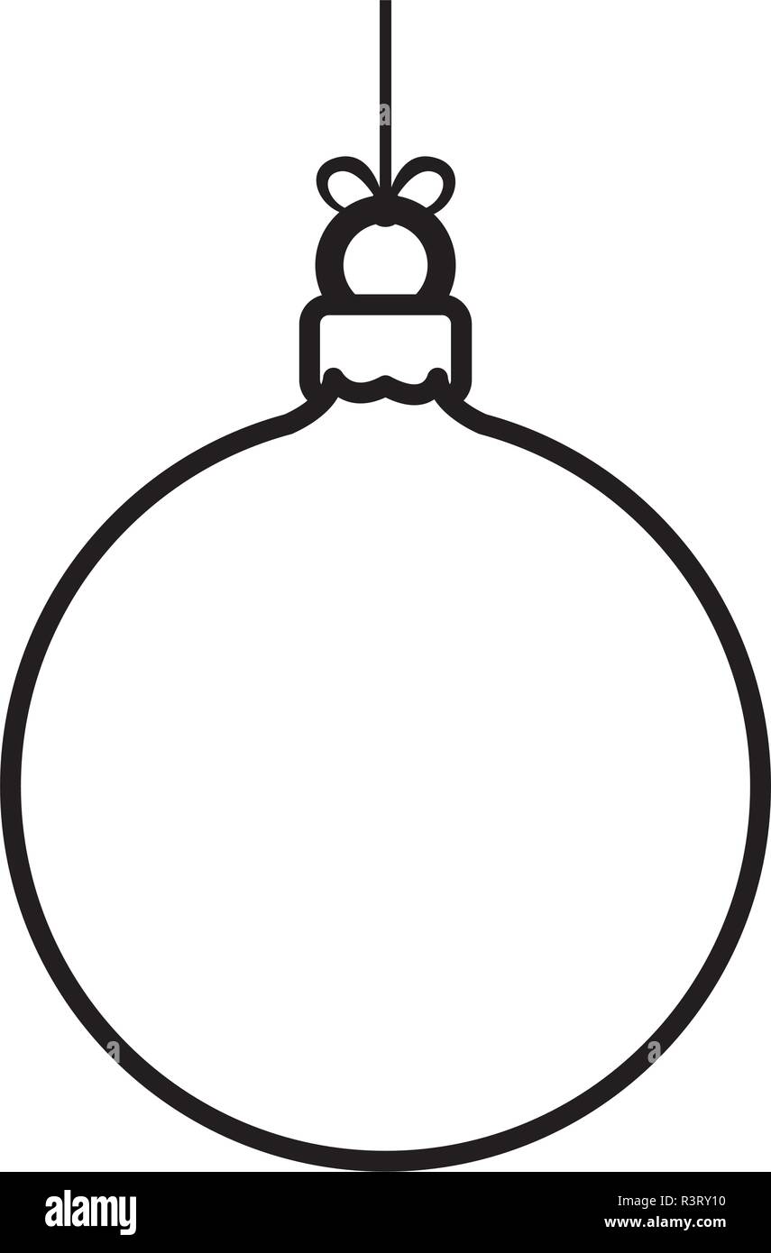 christmas ball icon over white background, vector illustration Stock ...