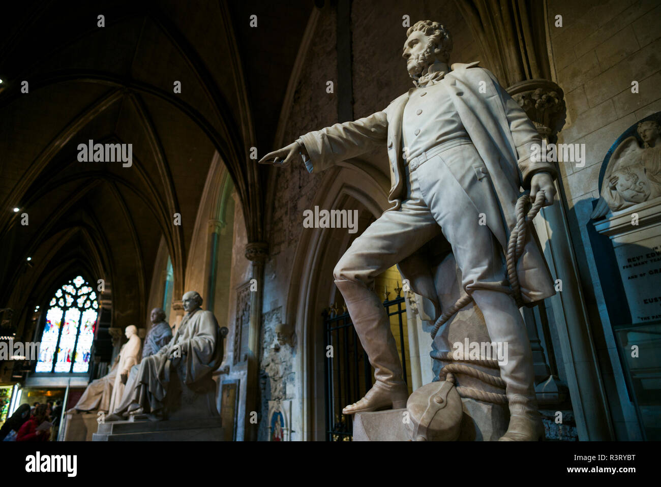 Ireland, Dublin, St. Patrick's Cathedral, interior statues Stock Photo
