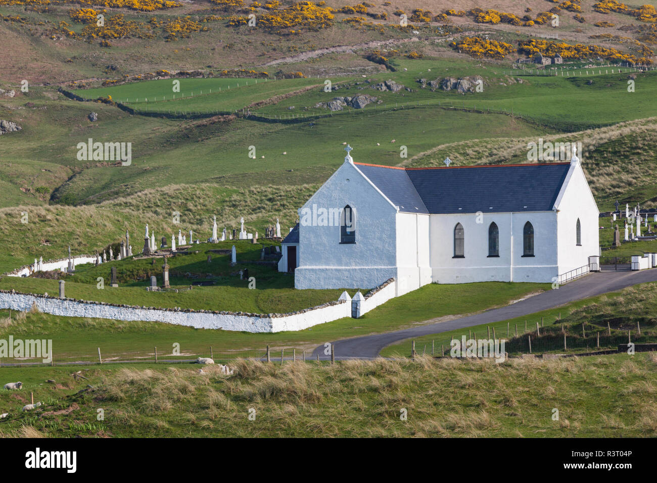 Ireland, County Donegal, Inishowen Peninsula, Malin, village church