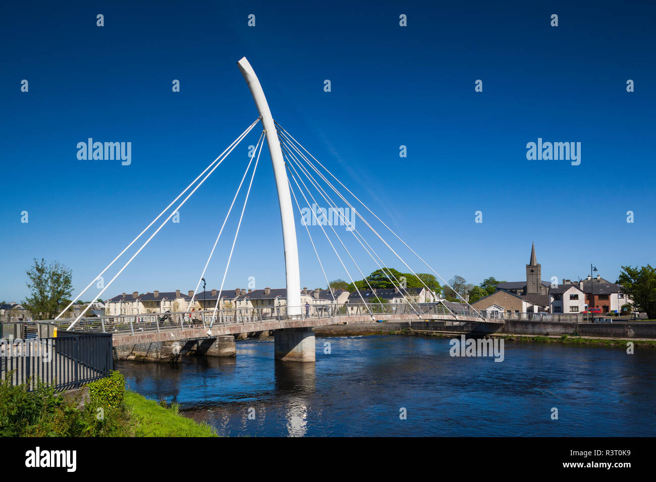 Ireland, County Mayo, Ballina, the new river bridge Stock Photo Alamy