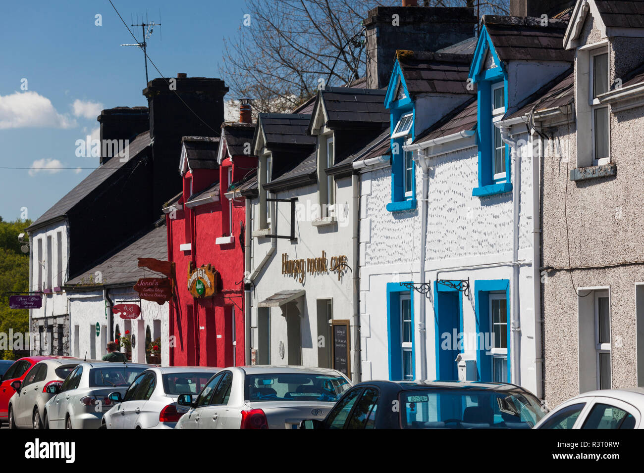 Ireland, County Galway, Cong, village houses Stock Photo Alamy