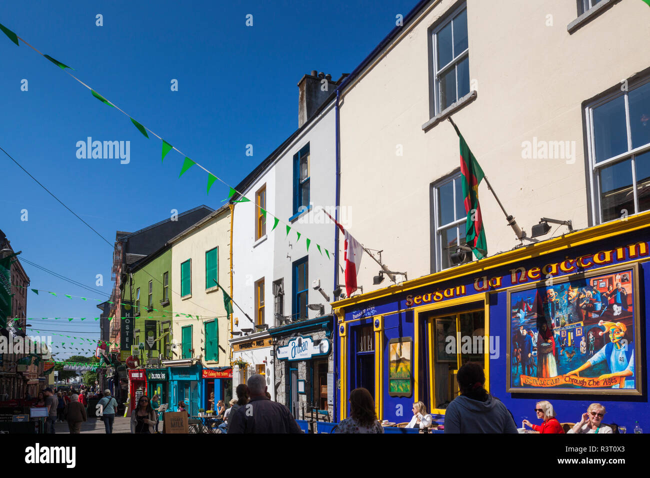 Ireland, County Galway, Galway City, High Street pedestrian zone Stock Photo