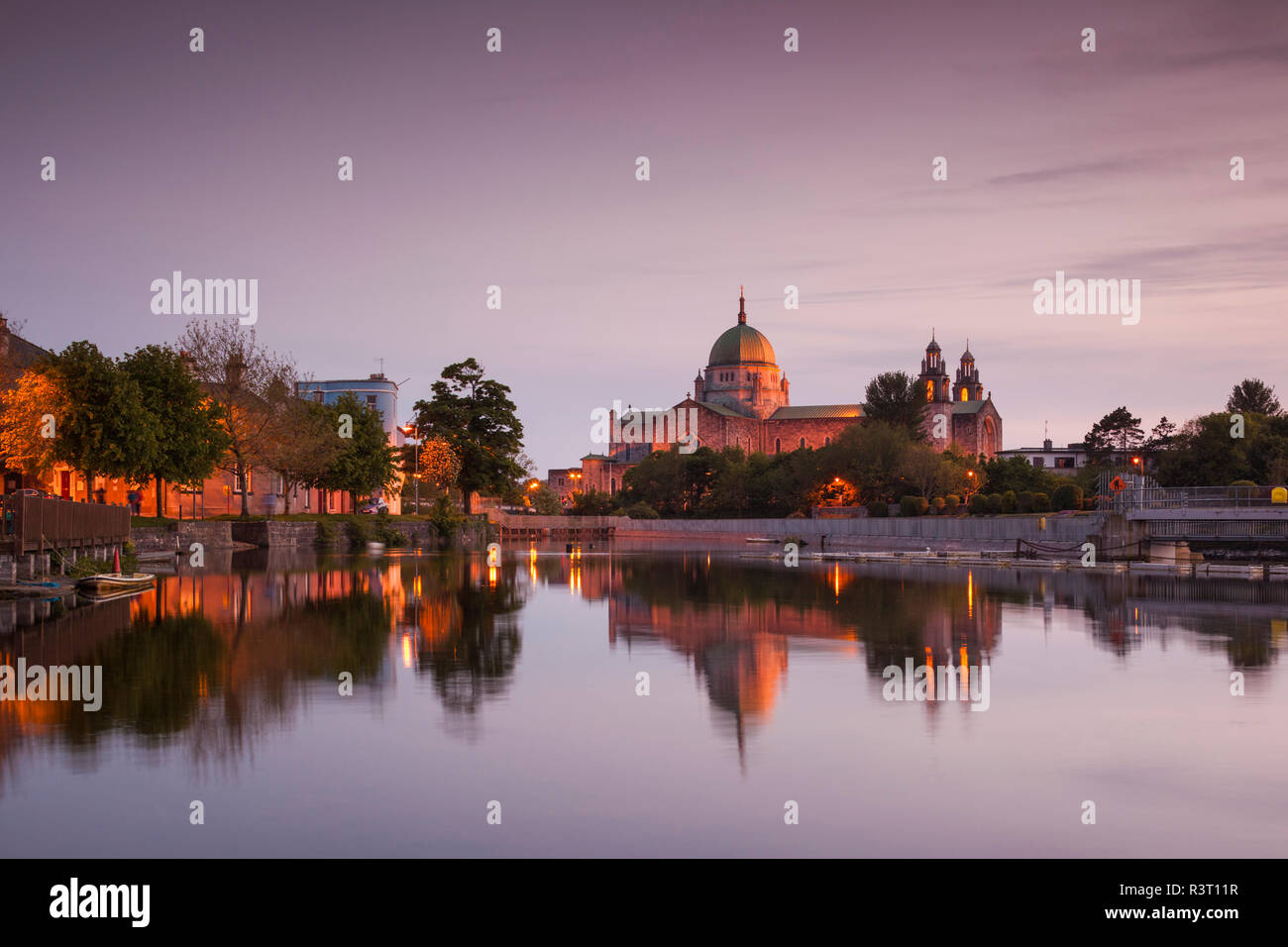 Ireland, County Galway, Galway City, Galway Cathedral, exterior, dusk Stock Photo
